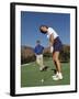 Couple on the Golf Cource-Chris Trotman-Framed Photographic Print