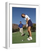 Couple on the Golf Cource-Chris Trotman-Framed Photographic Print