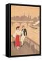 Couple on the Seine, Graphics-null-Framed Stretched Canvas