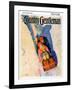 "Couple on Toboggan," Country Gentleman Cover, January 1, 1929-McClelland Barclay-Framed Giclee Print