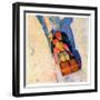 "Couple on Toboggan,"January 1, 1929-McClelland Barclay-Framed Premium Giclee Print