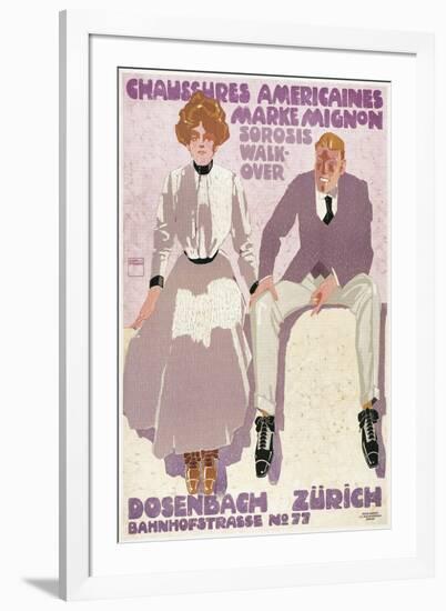 Couple on Wall, Shoe Ad-null-Framed Art Print