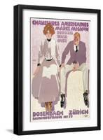 Couple on Wall, Shoe Ad-null-Framed Art Print