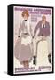 Couple on Wall, Shoe Ad-null-Framed Stretched Canvas