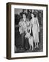 Couple Outside with Dog and Puppies-null-Framed Photo