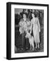 Couple Outside with Dog and Puppies-null-Framed Photo