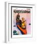 "Couple Paddling Caone," Country Gentleman Cover, August 1, 1929-McClelland Barclay-Framed Giclee Print