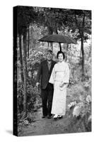 Couple Pose for Portrait in the Rain, Tokyo, Japan, 1967-Takeyoshi Tanuma-Stretched Canvas