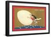 Couple Pushing Giant Easter Egg-null-Framed Art Print