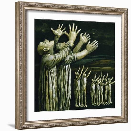 Couple Reaching Up, 1981-Evelyn Williams-Framed Giclee Print