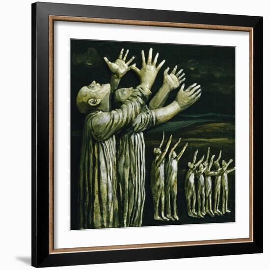 Couple Reaching Up, 1981-Evelyn Williams-Framed Giclee Print