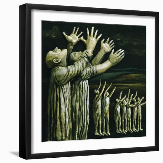 Couple Reaching Up, 1981-Evelyn Williams-Framed Giclee Print