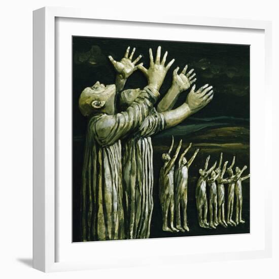 Couple Reaching Up, 1981-Evelyn Williams-Framed Giclee Print