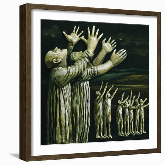 Couple Reaching Up, 1981-Evelyn Williams-Framed Giclee Print