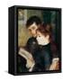 Couple Reading-Pierre-Auguste Renoir-Framed Stretched Canvas
