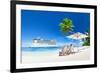 Couple Relaxing in Beach Chair at Beach with 3D Cruise Ship-Rawpixel-Framed Photographic Print