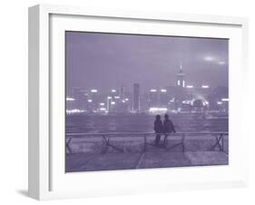 Couple Relaxing on Promenade, Hong Kong, China-John Coletti-Framed Premium Photographic Print