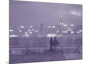 Couple Relaxing on Promenade, Hong Kong, China-John Coletti-Mounted Photographic Print
