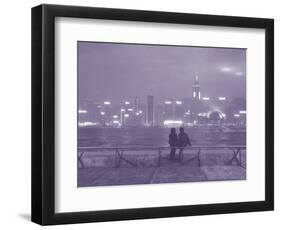 Couple Relaxing on Promenade, Hong Kong, China-John Coletti-Framed Photographic Print