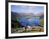 Couple Resting on Bench, Viewing the Lake at Grasmere, Lake District, Cumbria, England, UK-Nigel Francis-Framed Photographic Print