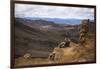 Couple Resting on the Tongariro Alpine Crossing, Tongariro National Park-Matthew Williams-Ellis-Framed Photographic Print