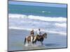 Couple Riding Horses on the Beach, Tibau Do Sul, Natal, Rio Grande Do Norte State, Brazil-Sergio Pitamitz-Mounted Photographic Print