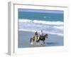 Couple Riding Horses on the Beach, Tibau Do Sul, Natal, Rio Grande Do Norte State, Brazil-Sergio Pitamitz-Framed Photographic Print