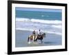 Couple Riding Horses on the Beach, Tibau Do Sul, Natal, Rio Grande Do Norte State, Brazil-Sergio Pitamitz-Framed Photographic Print