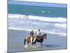 Couple Riding Horses on the Beach, Tibau Do Sul, Natal, Rio Grande Do Norte State, Brazil-Sergio Pitamitz-Mounted Photographic Print