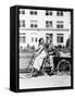 Couple Riding Tandem Bike-null-Framed Stretched Canvas