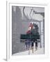 Couple Riding Up the Ski Lift During a Snow Storm, Vail, Colorado, USA-Paul Sutton-Framed Photographic Print