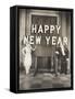 Couple Ringing in the New Year-null-Framed Stretched Canvas