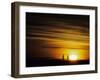 Couple Running at Sunset-null-Framed Photographic Print