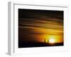 Couple Running at Sunset-null-Framed Photographic Print