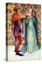 Couple 's costume in reign of Edward II-Dion Clayton Calthrop-Stretched Canvas