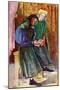 Couple 's costume in reign of Henry IV (1399 -1413)-Dion Clayton Calthrop-Mounted Giclee Print