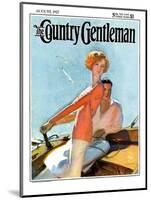 "Couple Sailing," Country Gentleman Cover, August 1, 1927-McClelland Barclay-Mounted Giclee Print