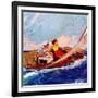 "Couple Sailing,"July 1, 1937-R.J. Cavaliere-Framed Giclee Print