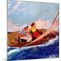 "Couple Sailing,"July 1, 1937-R.J. Cavaliere-Mounted Giclee Print