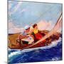 "Couple Sailing,"July 1, 1937-R.J. Cavaliere-Mounted Giclee Print