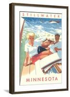 Couple Sailing, Stillwater, Minnesota-null-Framed Art Print