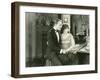 Couple Sitting on Edge of Couch-null-Framed Photo