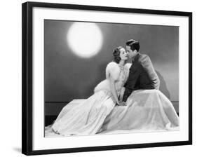 Couple Sitting Together in Love-null-Framed Photo