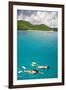 Couple Snorkeling in Hawksnest Bay at St. John Island-Macduff Everton-Framed Photographic Print