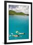 Couple Snorkeling in Hawksnest Bay at St. John Island-Macduff Everton-Framed Photographic Print