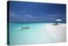 Couple Snorkelling in Maldives, Indian Ocean, Asia-Sakis Papadopoulos-Stretched Canvas