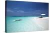 Couple Snorkelling in Maldives, Indian Ocean, Asia-Sakis Papadopoulos-Stretched Canvas