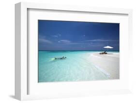 Couple Snorkelling in Maldives, Indian Ocean, Asia-Sakis Papadopoulos-Framed Photographic Print