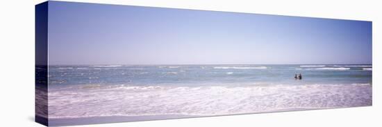 Couple Standing in Water on the Beach, Gulf of Mexico, Florida, USA-null-Stretched Canvas