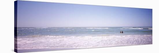 Couple Standing in Water on the Beach, Gulf of Mexico, Florida, USA-null-Stretched Canvas